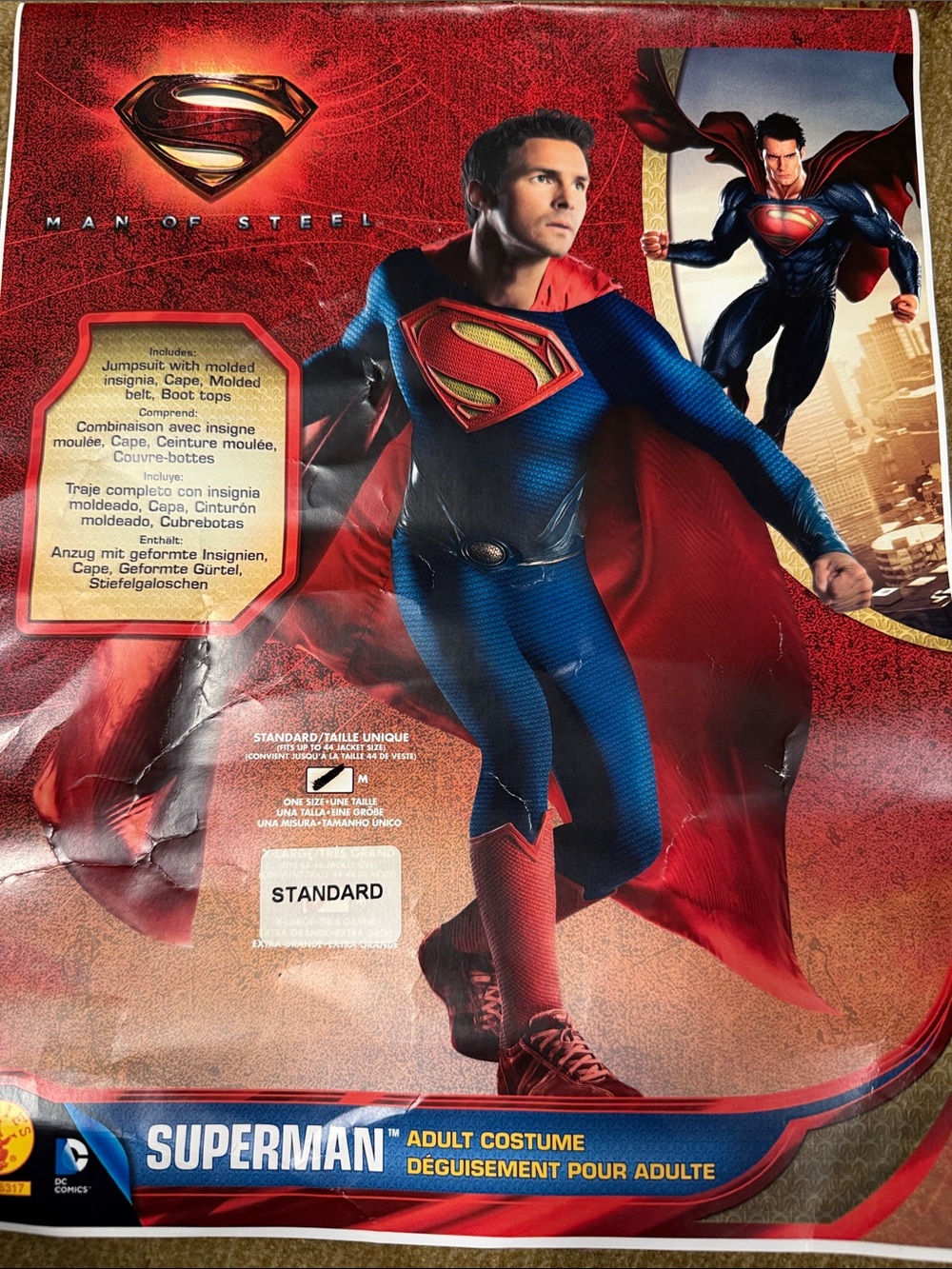 DC Superman Man of Steel Adult Costume - Blue & Red